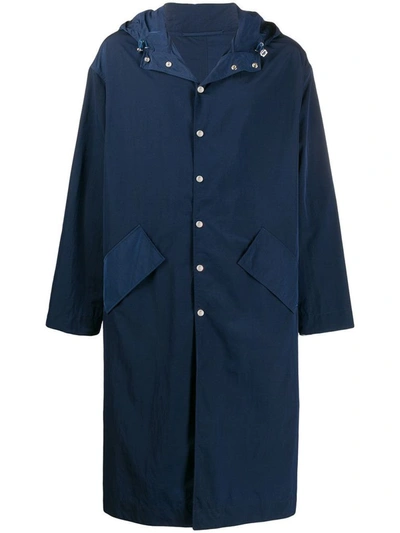 Kenzo Men's Blue Polyamide Coat