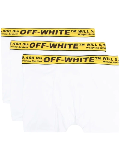 Lot de trois boxers Industrial Coton Off-White c/o Virgil Abloh pour homme en coloris Blanc Homme Vêtements Sous-vêtements Slips et boxers 
