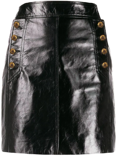 Givenchy Women's Black Leather Skirt