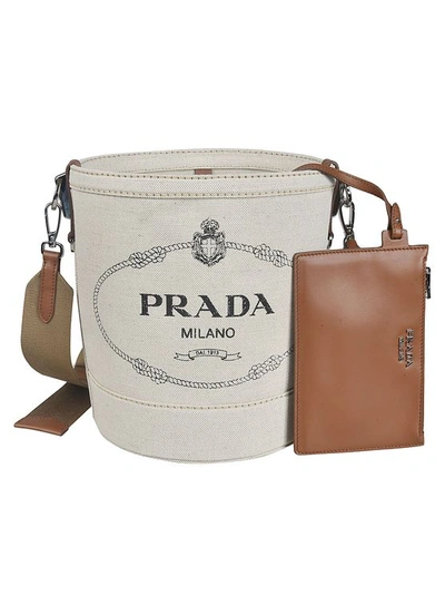 Prada Women's Beige Leather Handbag