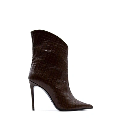 Aldo Castagna Women's Brown Leather Ankle Boots