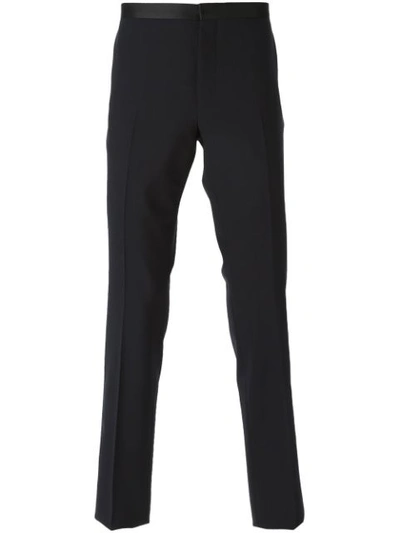 Lanvin Satin Waistband Trousers In Black
