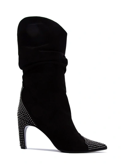 Aldo Castagna Women's Black Suede Ankle Boots