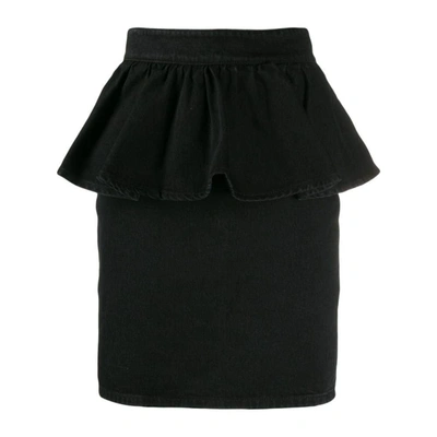 Msgm Women's Black Cotton Skirt