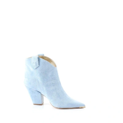 Aldo Castagna Women's Light Blue Suede Ankle Boots