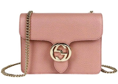 Pre-owned Gucci  Interlocking G Shoulder Bag Small Pink