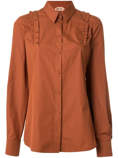 N°21 Ruffle Details Shirt In Brown