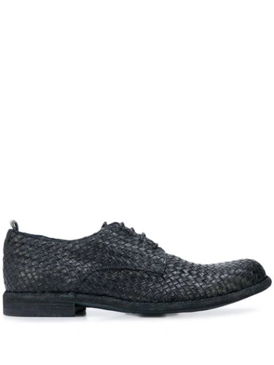 Officine Creative Princeton 010 Woven Derby Shoes In Blue