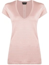 Tom Ford V-neck T-shirt In Pink