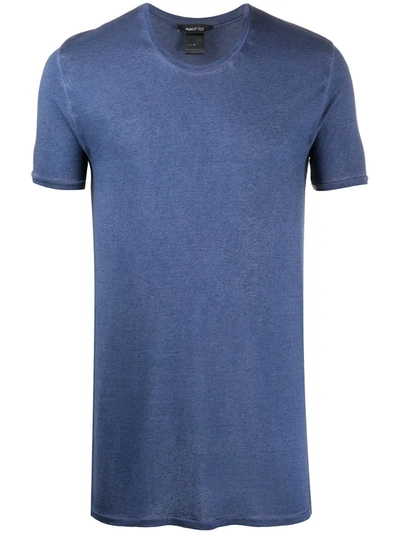 Avant Toi Elongated Style T-shirt In Blue