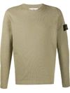 Stone Island Logo Long-sleeve Jumper In Green