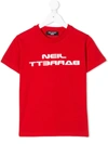 Neil Barrett Kids' Reverse Logo T-shirt In Red