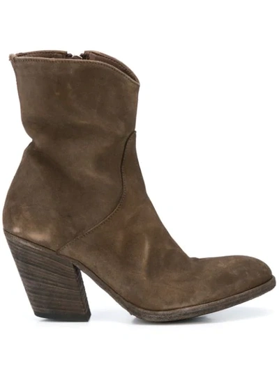 Officine Creative Cowgirl Ankle Boots In Brown