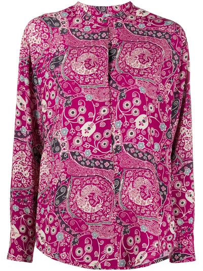 Isabel Marant Étoile Paisley Print Blouse In Pink