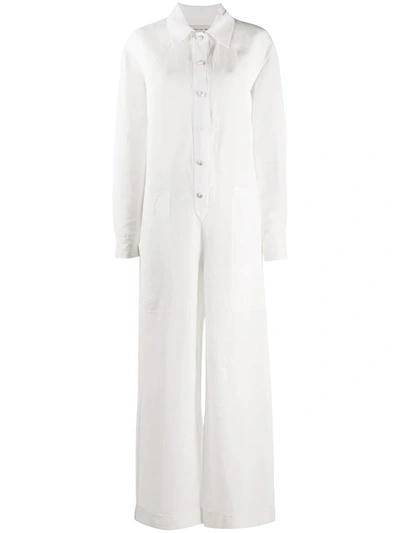 Etro Collared Jumpsuit In White