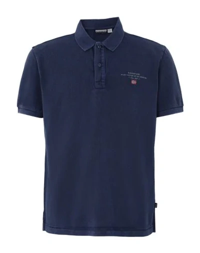 Napapijri Polo Shirts In Blue