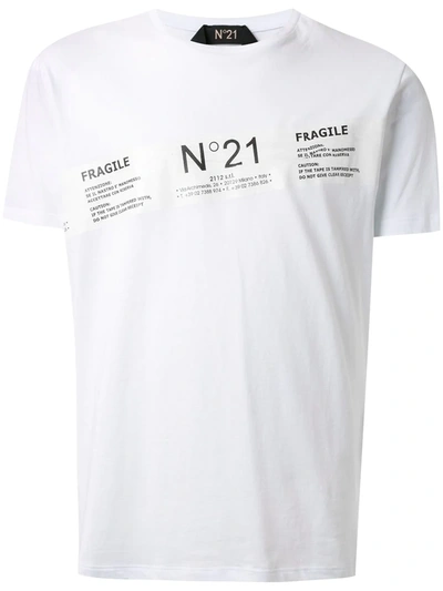 N°21 Fragile T-shirt In White