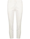 Nili Lotan Cropped Slim-fit Trousers In White