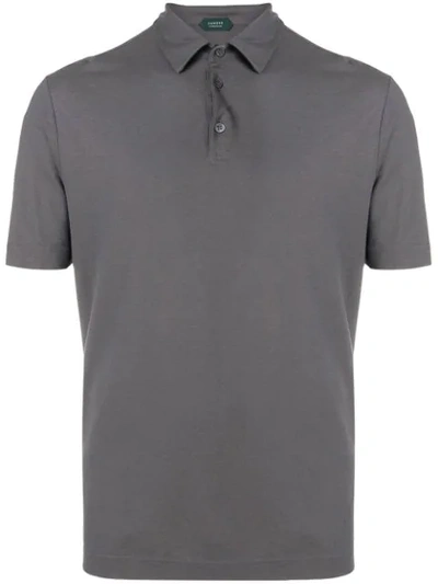 Zanone Solid-color Polo Shirt In Grey