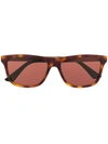 Gucci Gg0687s Rectangular-frame Sunglasses In Brown