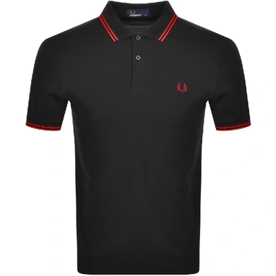 Fred Perry Twin Tipped Polo T Shirt Black