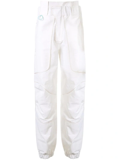 Boramy Viguier High-waisted Cargo Trousers In White