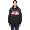 Dsquared2 Logo Hoodie In 900 Black