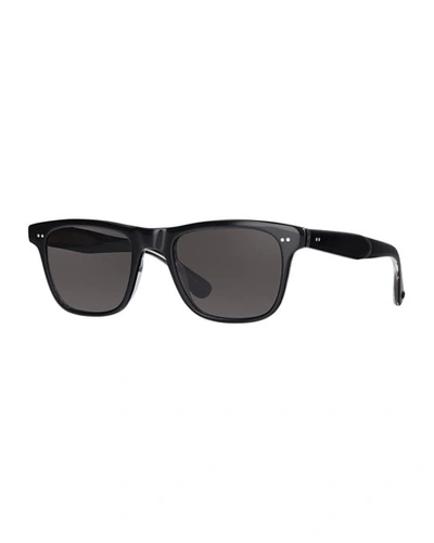 Garrett Leight Men's Wavecrest Acetate Sunglasses In Black
