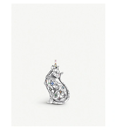 Thomas Sabo Cat Constellation Sterling Silver, Glass-ceramic Stone, White, Yellow, Black And Orange Zirconia Pen