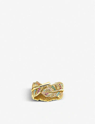 Thomas Sabo Womens Multicoloured Magic Garden Yellow Gold-plated Sterling Silver And Glass-ceramic Stones Ring 5