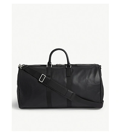 Sandro Grained Leather Holdall In Black