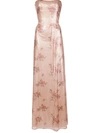 Marchesa Notte Bridesmaid Floral-printed Sequin Gown In Pink