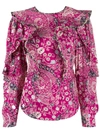 Isabel Marant Étoile Im Etoile Constance Top In Fucshia Print