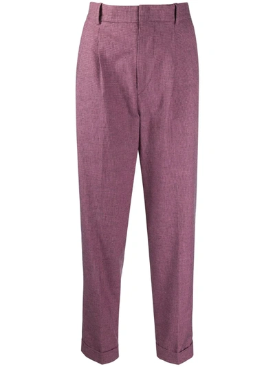 Isabel Marant Étoile Cotton-blend Wide Leg Trousers In Purple