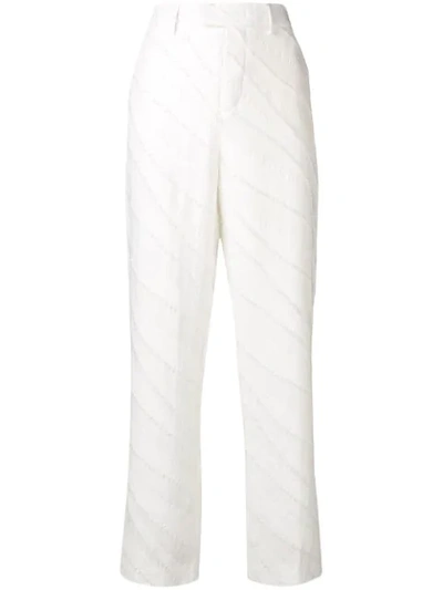 Zadig & Voltaire Fashion Show Pablos Crinkled-effect Trousers In White