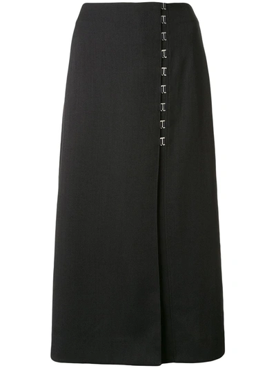 Dion Lee Draped E-hook Midi Skirt In Black