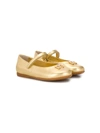 Dolce & Gabbana Kids' Mary Jane Ballerina Shoes In Gold