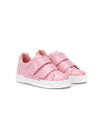 Dolce & Gabbana Kids' Portofino Light Sneakers In Pink