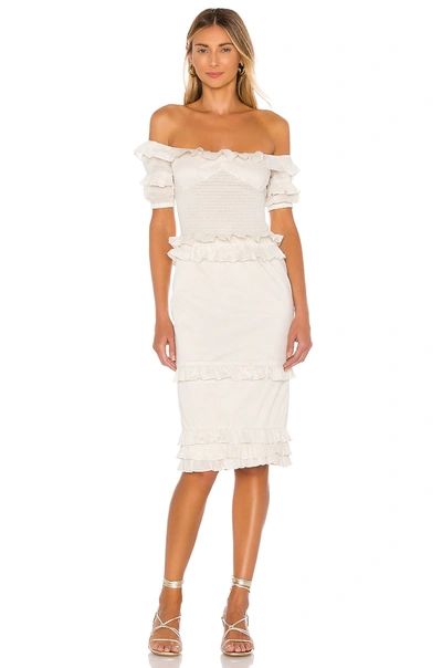 Majorelle Ollie Midi Dress In White