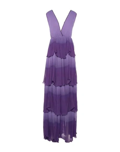 Just Cavalli Long Dresses In Purple