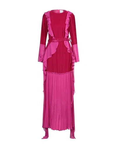 In The Mood For Love Long Dress In Fuchsia