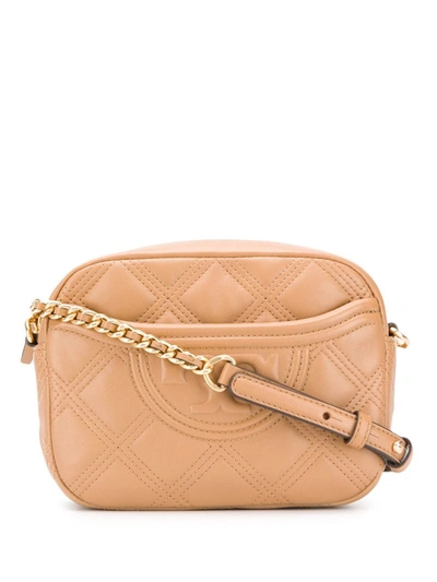 Tory Burch Fleming Quilted Leather Camera Bag In Tiramisu