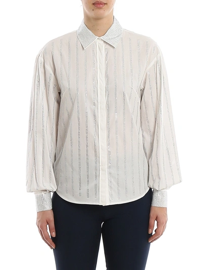 Pinko Amilcare Stretch Poplin Shirt In White