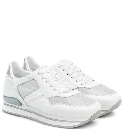 Hogan H222 Leather Sneakers In White