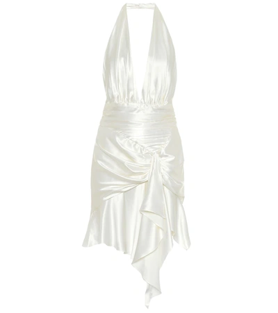 Alexandre Vauthier Stretch-silk Satin Mini Dress In White