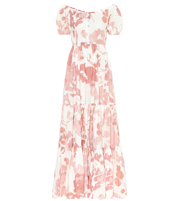 pink cotton maxi dress