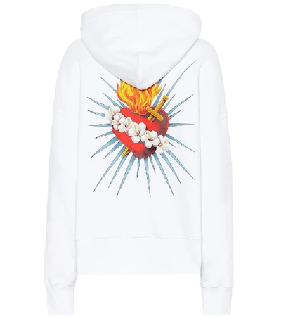 Palm Angels Cotton Hoodie In White