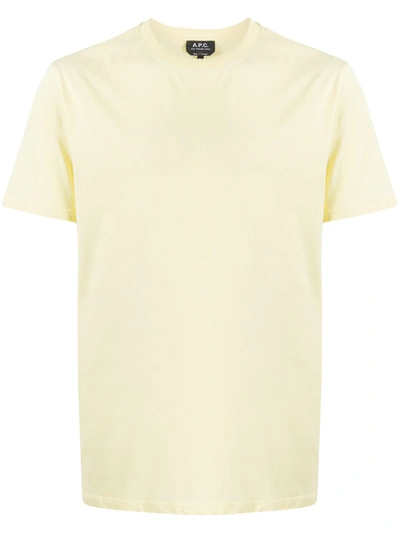 Apc Men's Felix Organic Cotton T-shirt In Yellow