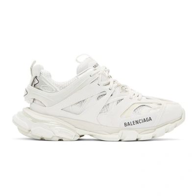 Balenciaga White Track Sneakers In 9000 White