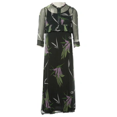 Pre-owned Marni Silk Mid-length Dress In Green